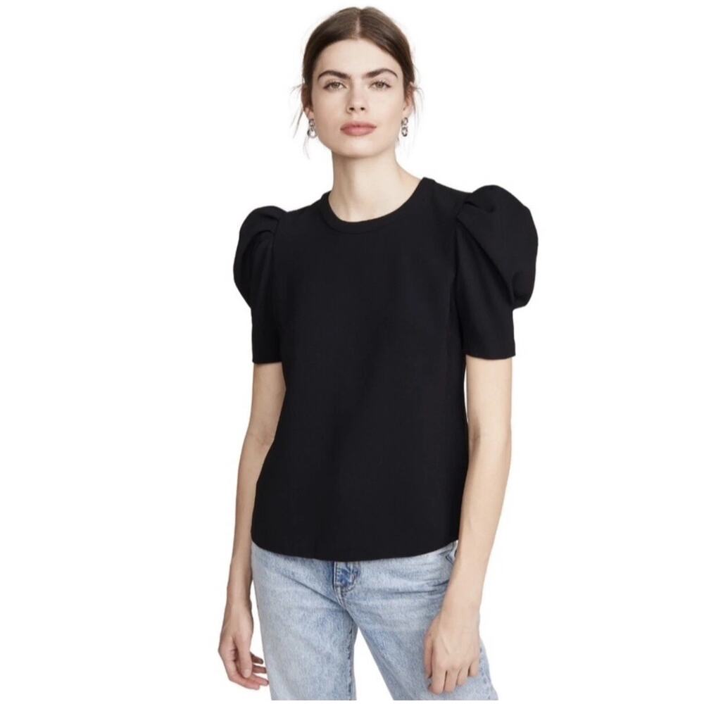 A.L.C. West Puff-Sleeve Top 12 Black Feminine Quiet Luxury Old Money Witchy chic
